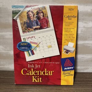Avery 3278 Spiral  Calendar Kit Ink Jet Glossy Photo 15 sheets  8.5 x 11 inch